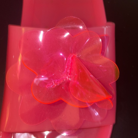 Jcrew pink jelly flowers pool slides size 7 NWOB - Picture 5 of 5